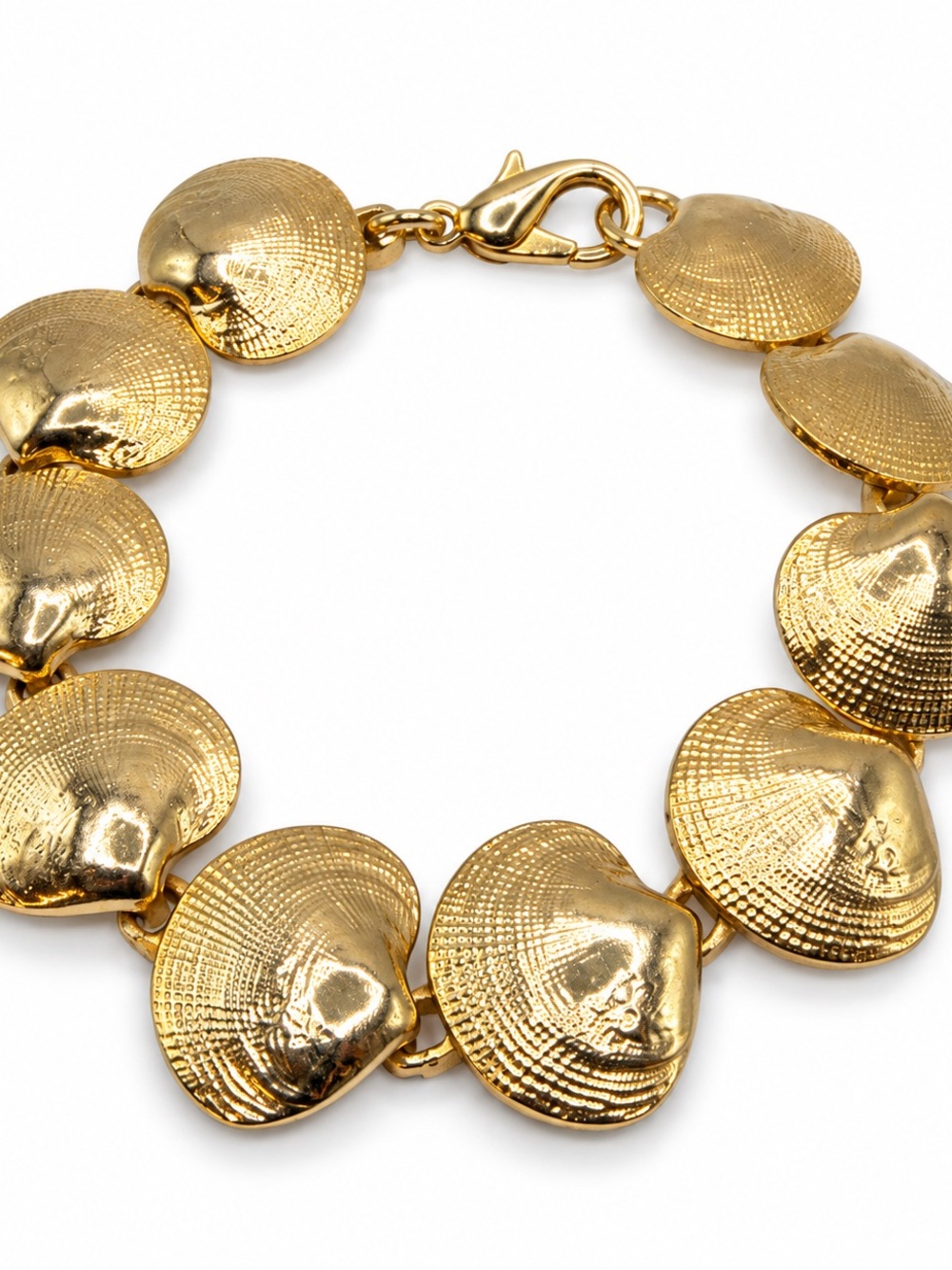 Gold Shell Link Bracelet - Women Jewelry